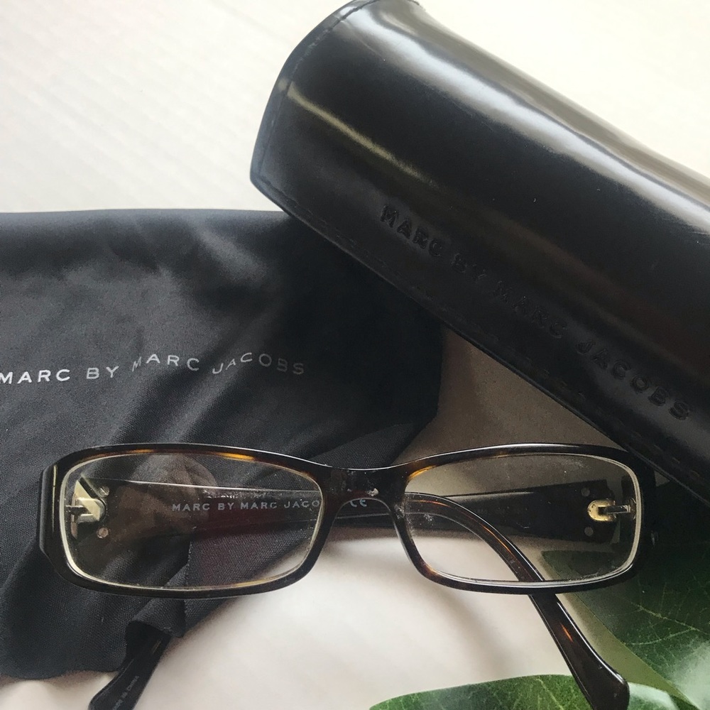 Marc Jacobs Reading Eyeglasses Frames Case & Cloth - image 1